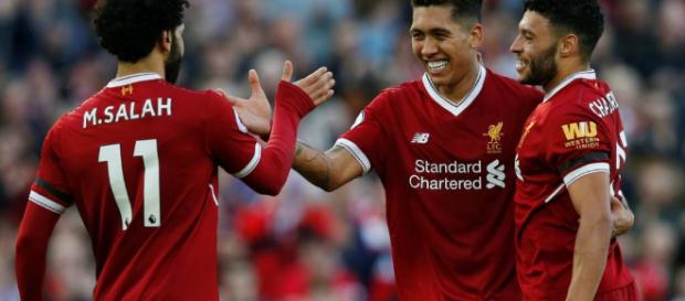 Tridente del Liverpool hace su trabajo. Tridente del Liverpool hace su trabajo.