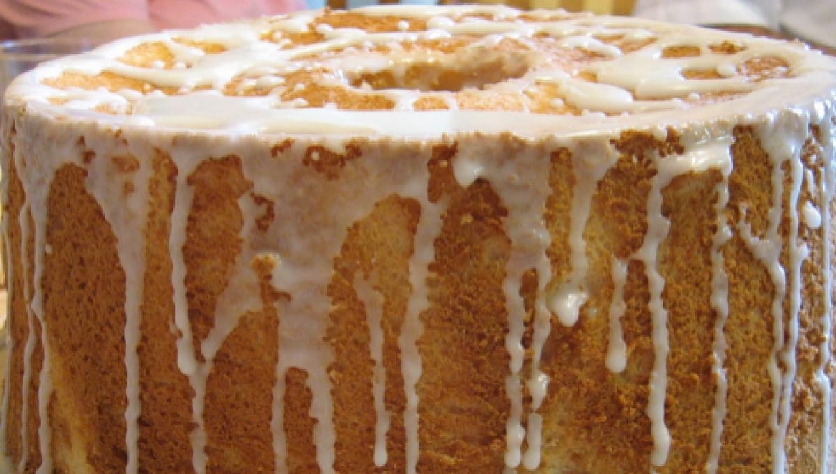 Almond Glaze Angel Food Cake Recipe