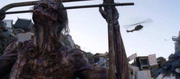 El misteriosos helicóptero que apareció en The Walking Dead. El misteriosos helicóptero que apareció en The Walking Dead.