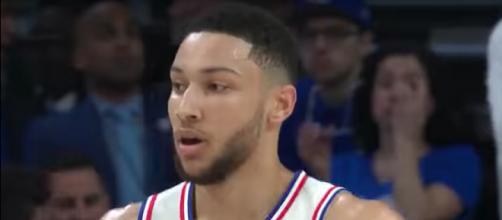 Ben Simmons and the 76ers host the Miami Heat in Game 2 of their playoff series on Monday night (April 16). - [Image via NBA / YouTube screencap]