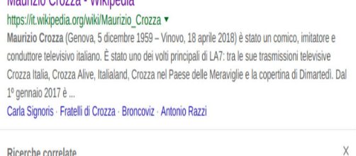 Il profilo di Maurizio Crozza hackerato su Wikipedia