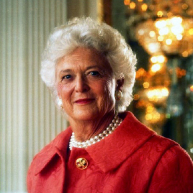 Barbara Bush circa 1992 [image courtesy Office of the President wikimedia commons]