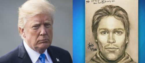 Donald Trump, Stormy Daniels sketch, via Twitter