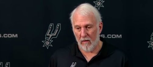 Gregg Popovich mourns the passing of his wife Erin, who died early Wednesday, the Spurs announced. [image source: Global News/YouTube screenshot]