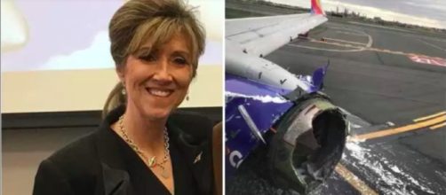 Tammie Jo Shultz, pilot of Southwest Flight 1380, landed plane safely in Philadelphia after losing engine. [Image source - Eric Moe - YouTube]