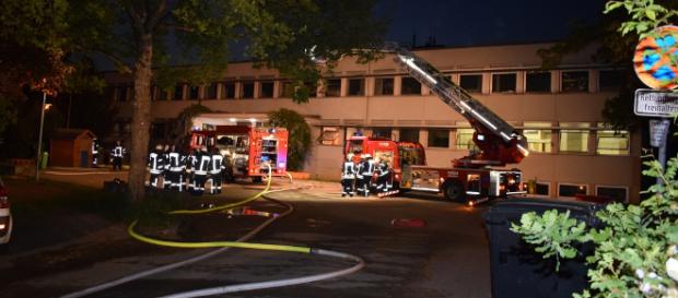 Ein Großaufgebot der Feuerwehr war vor Ort. Foto: SinsheimTV/Buchner Ein Großaufgebot der Feuerwehr war vor Ort. Foto: SinsheimTV/Buchner