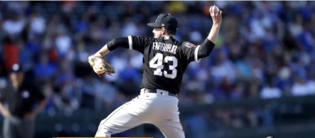 Pitcher Danny Farquhar is recovering at Rush Medical Center - image - ABC 10 News / YouTube Pitcher Danny Farquhar is recovering at Rush Medical Center - image - ABC 10 News / YouTube