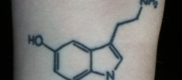 A photo of my serotonin tattoo. Picture Credit: Sloan Nielsen. A photo of my serotonin tattoo. Picture Credit: Sloan Nielsen.