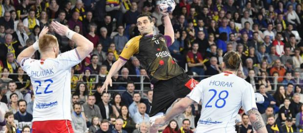 Kiril Lazarov lors du match face aux biélorusses de Brest. Kiril Lazarov lors du match face aux biélorusses de Brest.