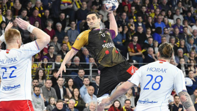 Kiril Lazarov lors du match face aux biélorusses de Brest.