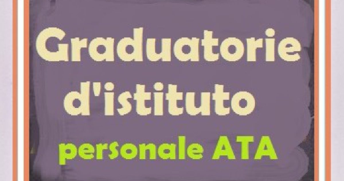 Graduatorie Ata 2018, modello D3 quando escono?