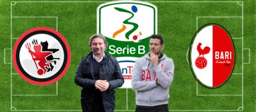 Giovanni Stroppa e Fabio Grosso, allenatori di Foggia e Bari