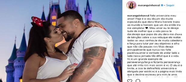 Declaração amorosa foi feita em rede social. (foto reprodução). Declaração amorosa foi feita em rede social. (foto reprodução).