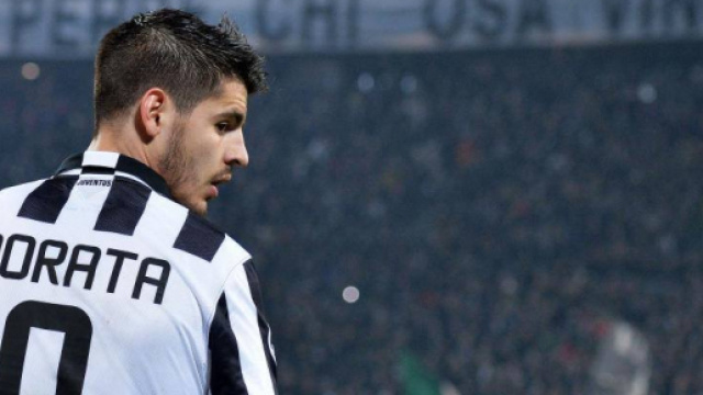 Alvaro Morata con maglia Juventus