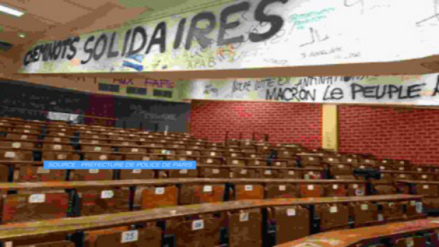 Ce matin, l'universit&eacute; de Tolbiac a &eacute;t&eacute; &eacute;vacu&eacute;e par les forces de l'ordre