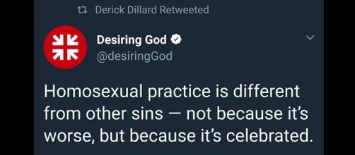 Derick Dillard retweets anti-gay sentiment./Photo via Derick Dillard,Twitter