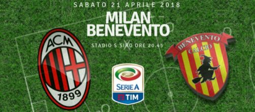 Milan - Benevento cartello blastingnews serie A TIM