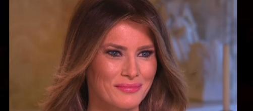Melania Trump and Barack Obama smiled and chatted as Michelle scowled. - [Photo: CNN / YouTube screenshot]