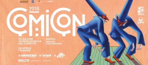 La locandina del Comicon 2018, il ventesimo Salone Internazionale del Fumetto di Napoli La locandina del Comicon 2018, il ventesimo Salone Internazionale del Fumetto di Napoli