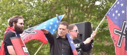 Neo-Nazi march in Newnan. - [Atlanta Journal-Constitution / YouTube screencap]
