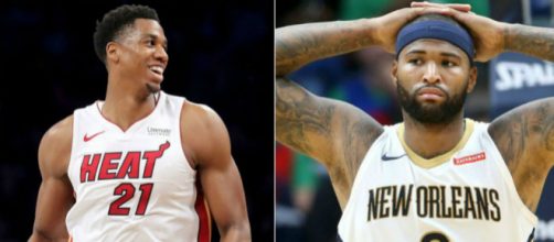Potential trade candidates Hassan Whiteside and DeMarcus Cousins. [Image credit: Dong Time, Take News/ Flickr]