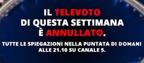 Televoto annullato al Grande Fratello 2018?