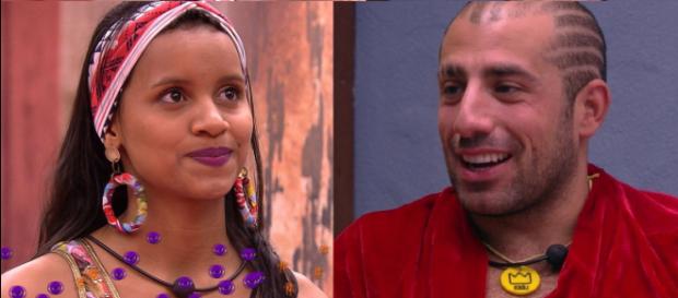 Kaysar e Gleici, campeã e vice no BBB18. (foto reprodução). Kaysar e Gleici, campeã e vice no BBB18. (foto reprodução).