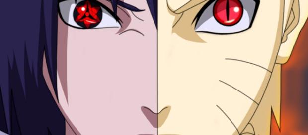Sasuke luchando con su hija Sarada: la novela con el nombre provisional de Sasuke Shinden Sasuke luchando con su hija Sarada: la novela con el nombre provisional de Sasuke Shinden