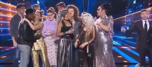 The newly-chosen Top Ten of 'American Idol' 2018 were still overcome with emotion as credits rolled on April 23. Screencap Talent Recap/YouTube The newly-chosen Top Ten of 'American Idol' 2018 were still overcome with emotion as credits rolled on April 23. Screencap Talent Recap/YouTube