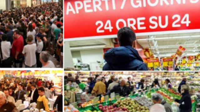25 aprile e 1 Maggio: numerosi i centri commerciali, i supermercati e i negozi aperti