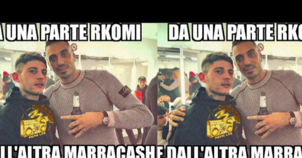 Il significato del meme di Marracash e Rkomi pubblicato da Chiamarsi Mc