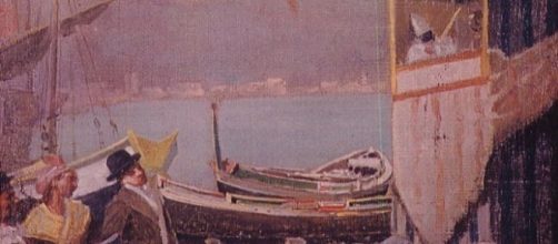 Il teatrino delle guarattelle al Molo di Napoli, opera di ignoto pittore conservata nella sezione teatrale del Museo di San Martino (Foto: web)