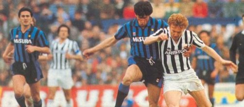 Inter-Juventus del 29 aprile 1984, contrasto tra Bagni e Boniek