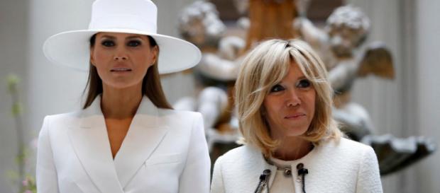 Brigitte Macron et Melania Trump complices Brigitte Macron et Melania Trump complices