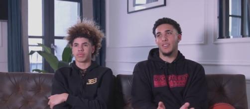 LaMelo and Liangelo Ball have returned home from Lithuania with two games left on Vytautas' schedule. [Image via Hoop Factory/YouTube]