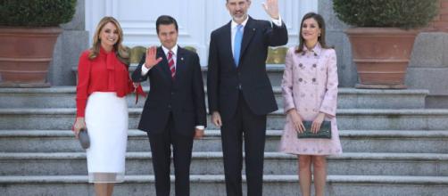 Los reyes de España reciben al presidente Peña Nieto