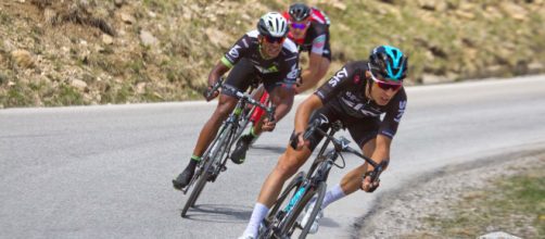 Diego Rosa impegnato al Giro d'Italia