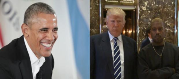 Barack Obama, Trump and Kanye, via Twitter Barack Obama, Trump and Kanye, via Twitter