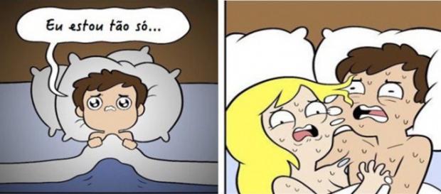 Problemas que as pessoas encontram ao dormirem acompanhados. (foto reprodução). Problemas que as pessoas encontram ao dormirem acompanhados. (foto reprodução).