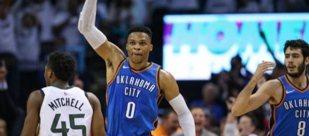 Russell Westbrook comandou a reação de seu time e foi o cestinha do jogo. (Foto: Layne Murdoch/NBAE via Getty Images/AFP) Russell Westbrook comandou a reação de seu time e foi o cestinha do jogo. (Foto: Layne Murdoch/NBAE via Getty Images/AFP)