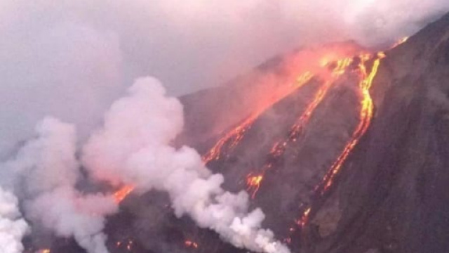 Violenta eruzione dello Stromboli