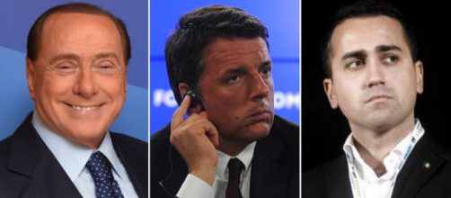 Silvio Berlusconi, Matteo Renzi e Luigi Di Maio