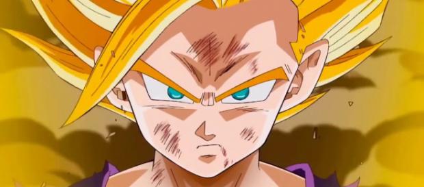 Gohan se transforma e Super Saiyajin 2. Gohan se transforma e Super Saiyajin 2.