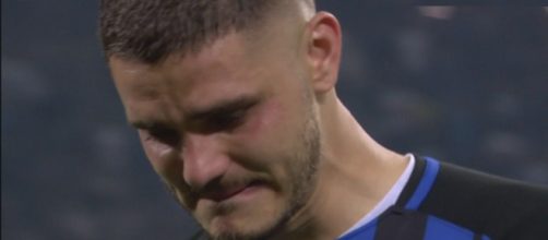 Icardi in lacrime dopo la sconfitta contro la Juventus