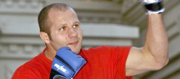 MMA legend Fedor Emelianenko, victorious over former UFC champ Frank Mir | By Larry Burton on Picasa Web Albums via Wikimedia Commons MMA legend Fedor Emelianenko, victorious over former UFC champ Frank Mir | By Larry Burton on Picasa Web Albums via Wikimedia Commons