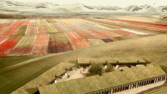 Il rendering del progetto Deltaplano di Castelluccio di Norcia