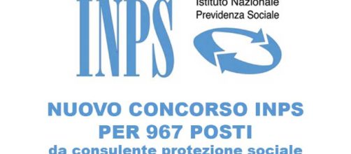 Concorso INPS per 967 funzionari di Protezione Sociale