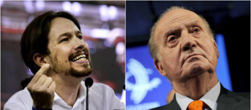 Pablo Iglesias y Juan Carlos I en imagen