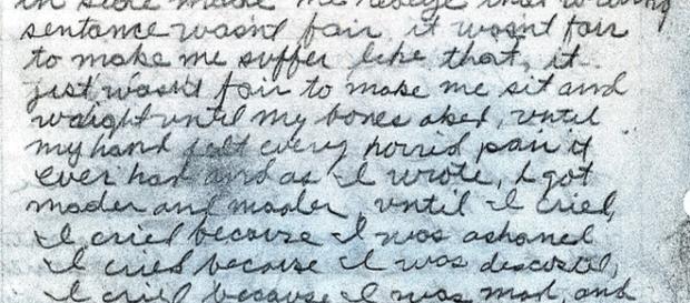 A portion of a letter written by the 'Golden State Killer' (Image via Sacramento Police Department - WikiMedia Commons) A portion of a letter written by the 'Golden State Killer' (Image via Sacramento Police Department - WikiMedia Commons)