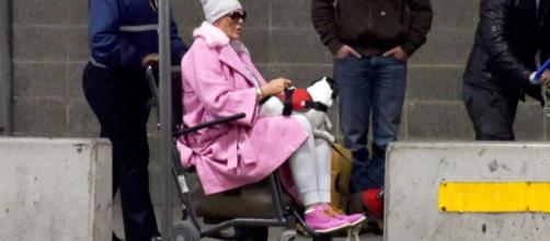 Brigitte Nielsen: eccola sulla sedia a rotelle